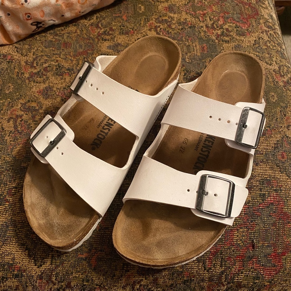 Birkenstock Arizona white sandals size 41